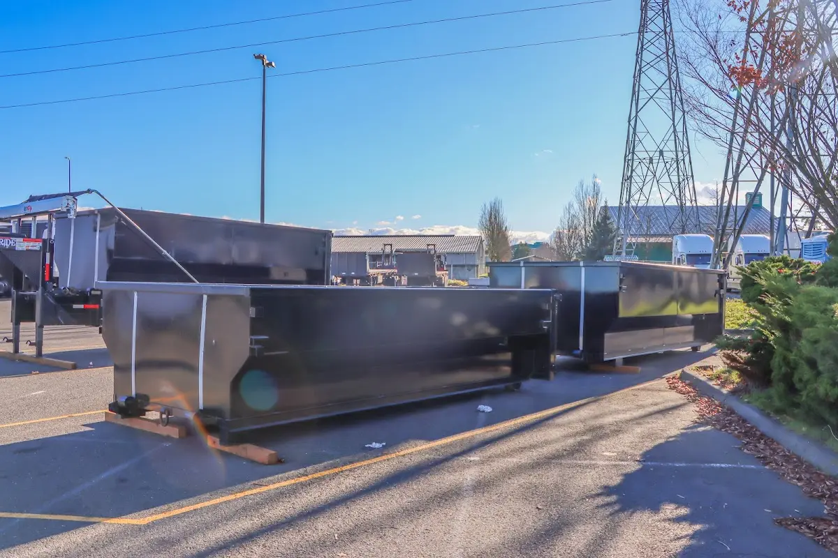 Roll-off dumpster ready for waste disposal at job site for 40 Yard Dumpster Rental in Streator